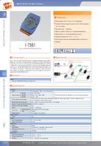 Thumbnail of document I 7561 Specsheet 18938